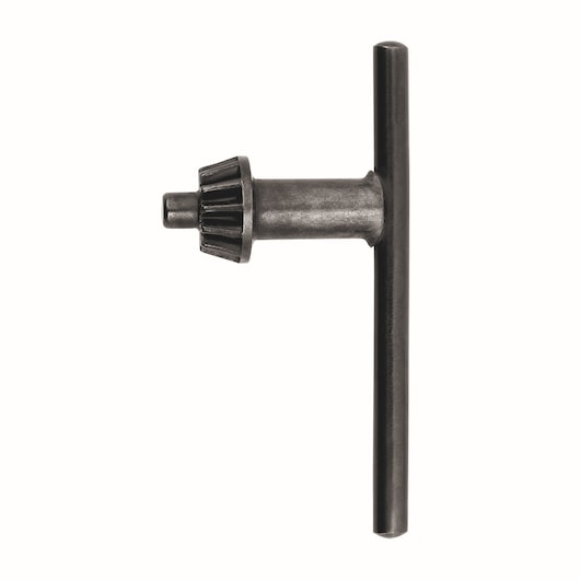 BLACKDECKER 70-018E metal drill chuck key, photography, side angle on white background.