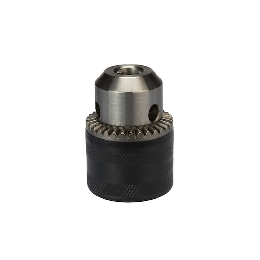 BLACKDECKER 70-022E metal drill chuck, shown upright against white background, product angle view.