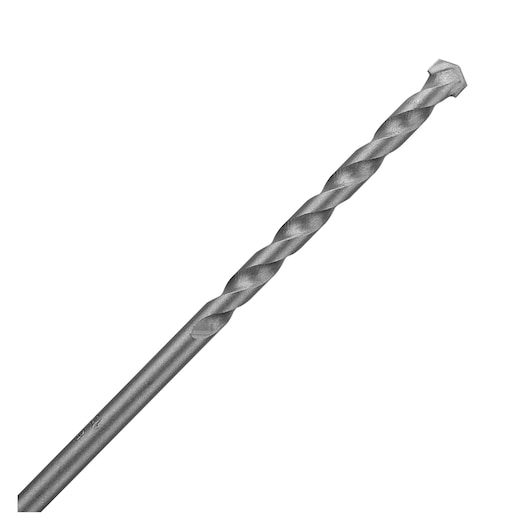 BLACKDECKER BD0040CS masonry drill bit, silver, angled product photo on white background.