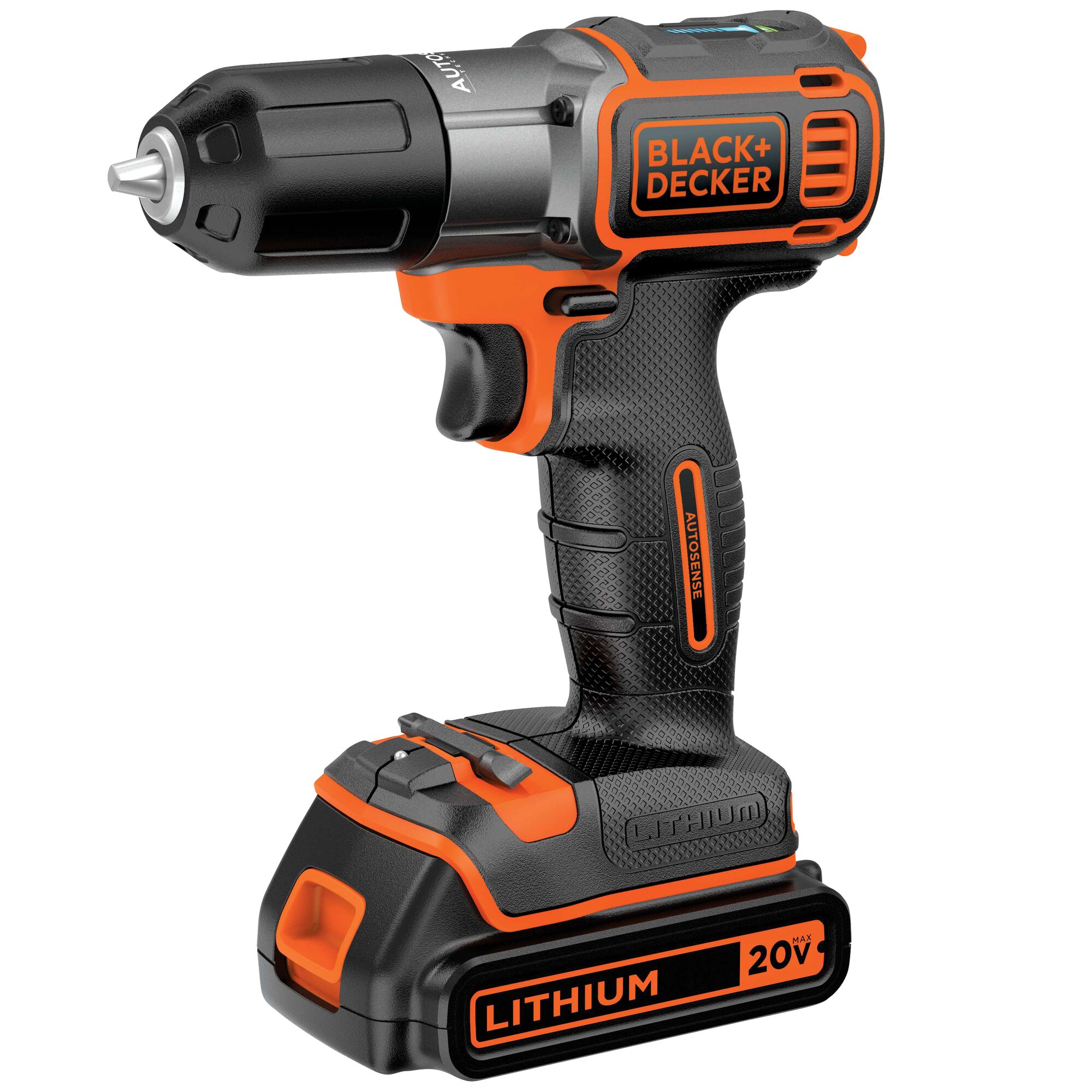 Taladro Inalámbrico 20V MAX* Litio Autosense | BLACK+DECKER