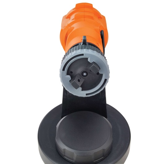 Photo of BLACKDECKER BDPH1200 orange and black polisher, front view, white background.
