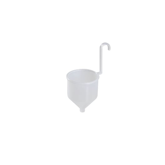 BLACKDECKER BDPS130 photography plastic paint cup with handle, white background, side angle.