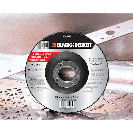 Disco Abrasivo 4-1/2 x 1/4 x 1/4 pulg Corte Metal