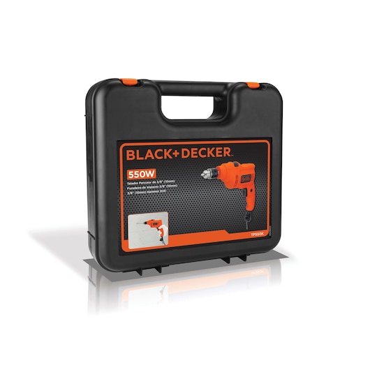 Taladro Percutor + Caja Plástica 3/8" (10mm) - 550W