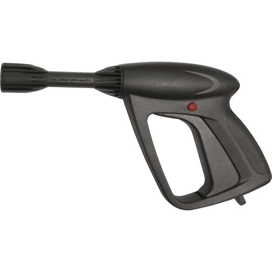BLACKDECKER PW1370TD pressure washer spray gun, black plastic, right side angle on white background.